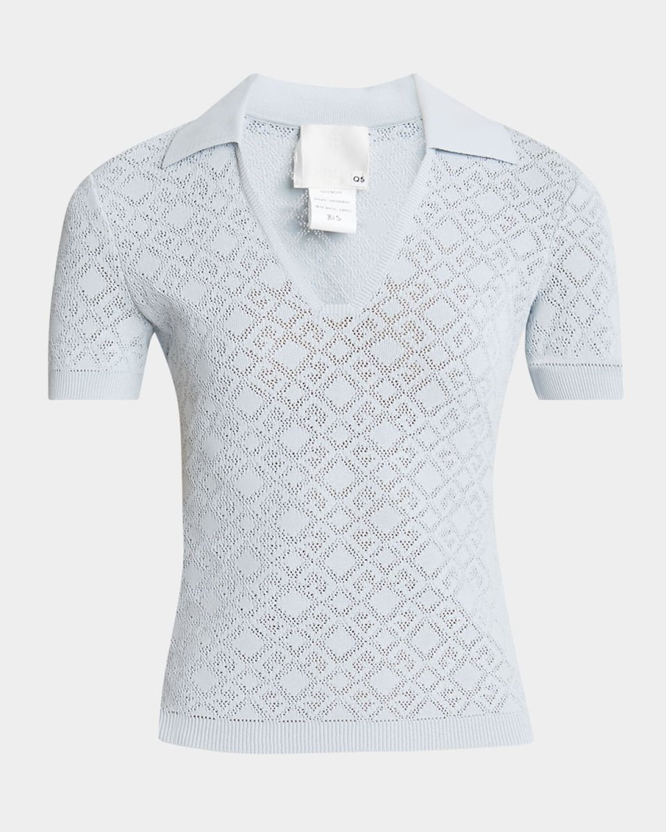 4G Knit Short-Sleeve Polo Shirt